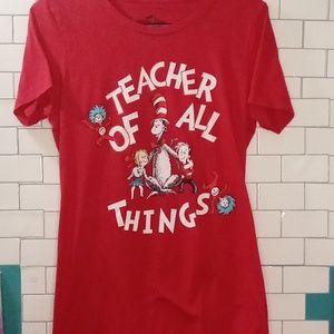 Doctor Seuss Universal Studios T-Shirt L "Teacher Of All Things"